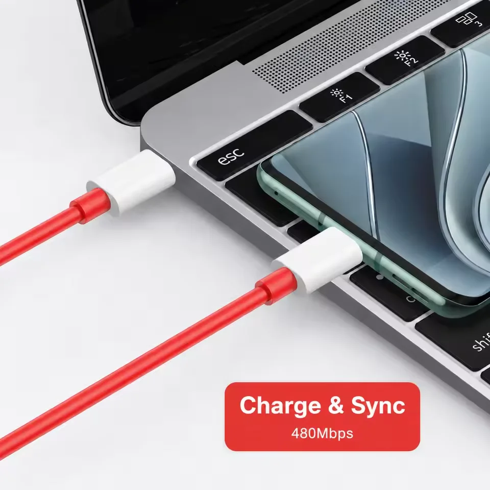 65W USB-C Cable Fast Charging Type C Data Cable USB A to C to C for OnePlus 13 12 11 10 Pro Nord PD Quick Charge 1M 1.5M 2M