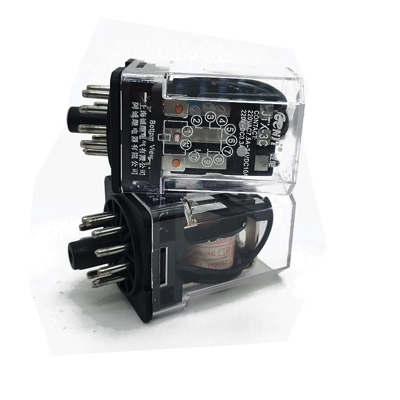 

Micro Universal Power Relay JTX-2C JTX-3C Mini Electromagnetic Relay Switch 8 11 pin 6V 24V 12V 220V AC DC With Base