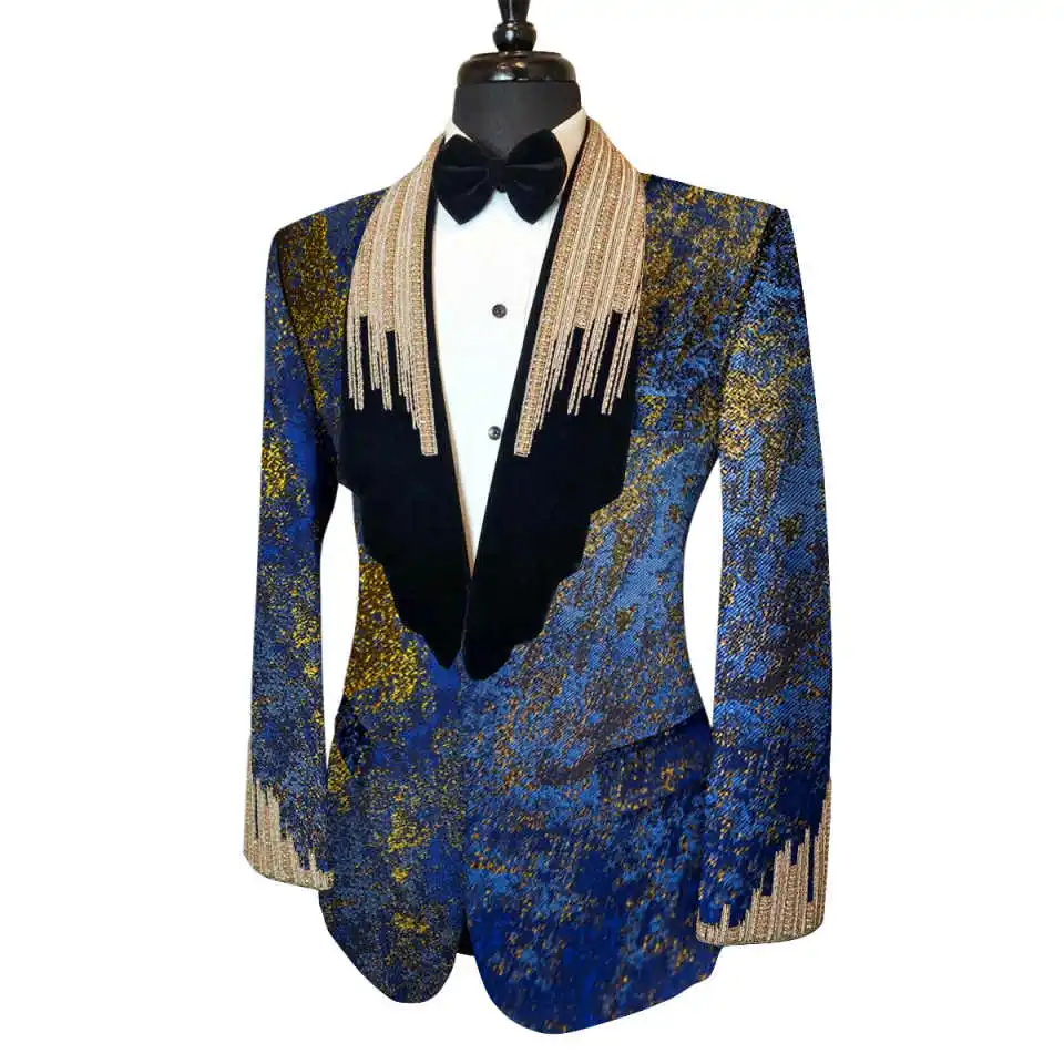 Luxury Wedding Tuxedos Single Breasted Velvet Men Suit Shawl Lapel One Piece Set Groom Prom Event Business Blazers Customized