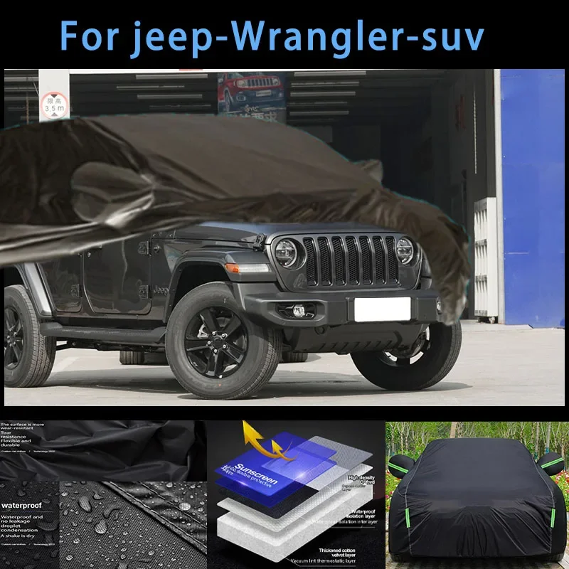 

For jeep-Wrangler-suv Outdoor Protection Full Car Covers Snow Cover Sunshade Waterproof Dustproof Exterior Car accessories