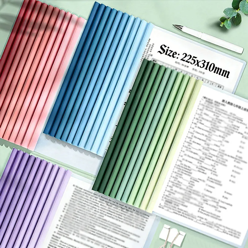 

10pcs A4Transparent File Document Thicken Draw Rod A4 Folder Test Paper Storage Bag Clip Office Folder Organizer Office Supplies