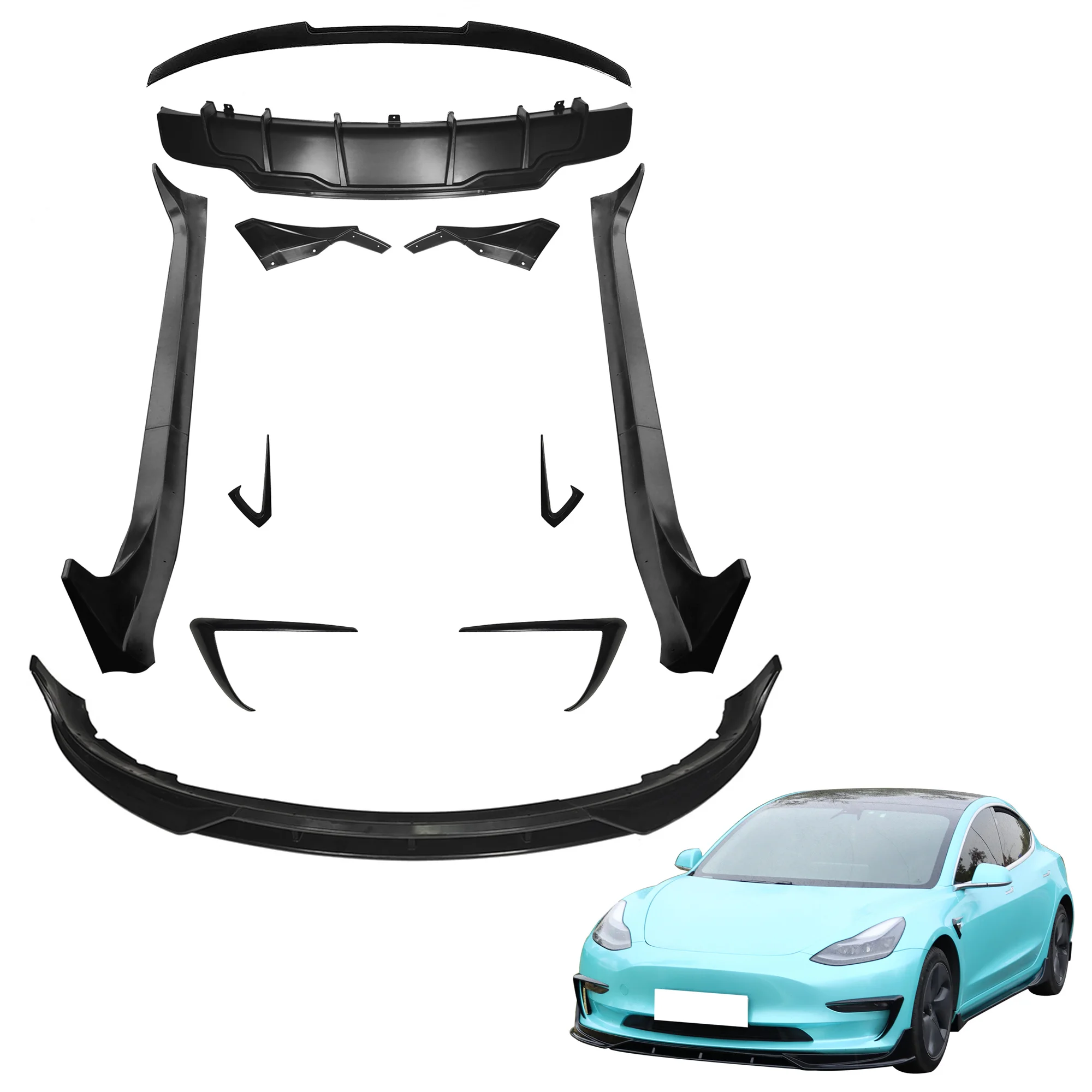 Auto Parts Body Kit  for Tesla Model 3 Body Kit 2019 2020 2021