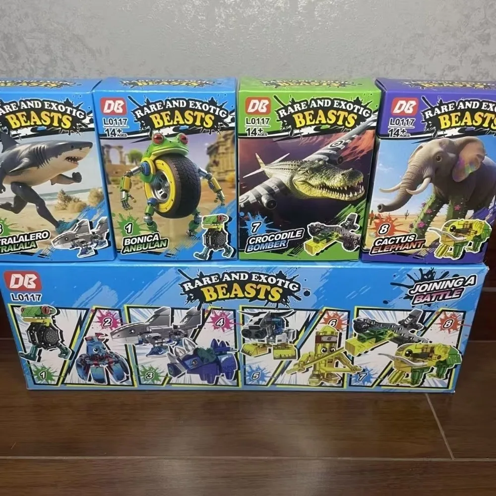 Italian Brainrot Tung Tung Tung Sahur Animals Figure Building Blocks Tralalelo Tralala Bricks Assembled Toy Kids Christmas Gift