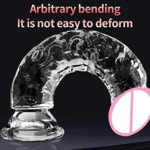 قضبان اصطناعية شفافة للنساء ، ديك كبير ، لعبة جنسية للبالغين ، قضيب مريح ، دسار واقعي ، XXL ، متجر الجنس أعلى 12 صارمة وسميكة مبيعات القضيب - No3