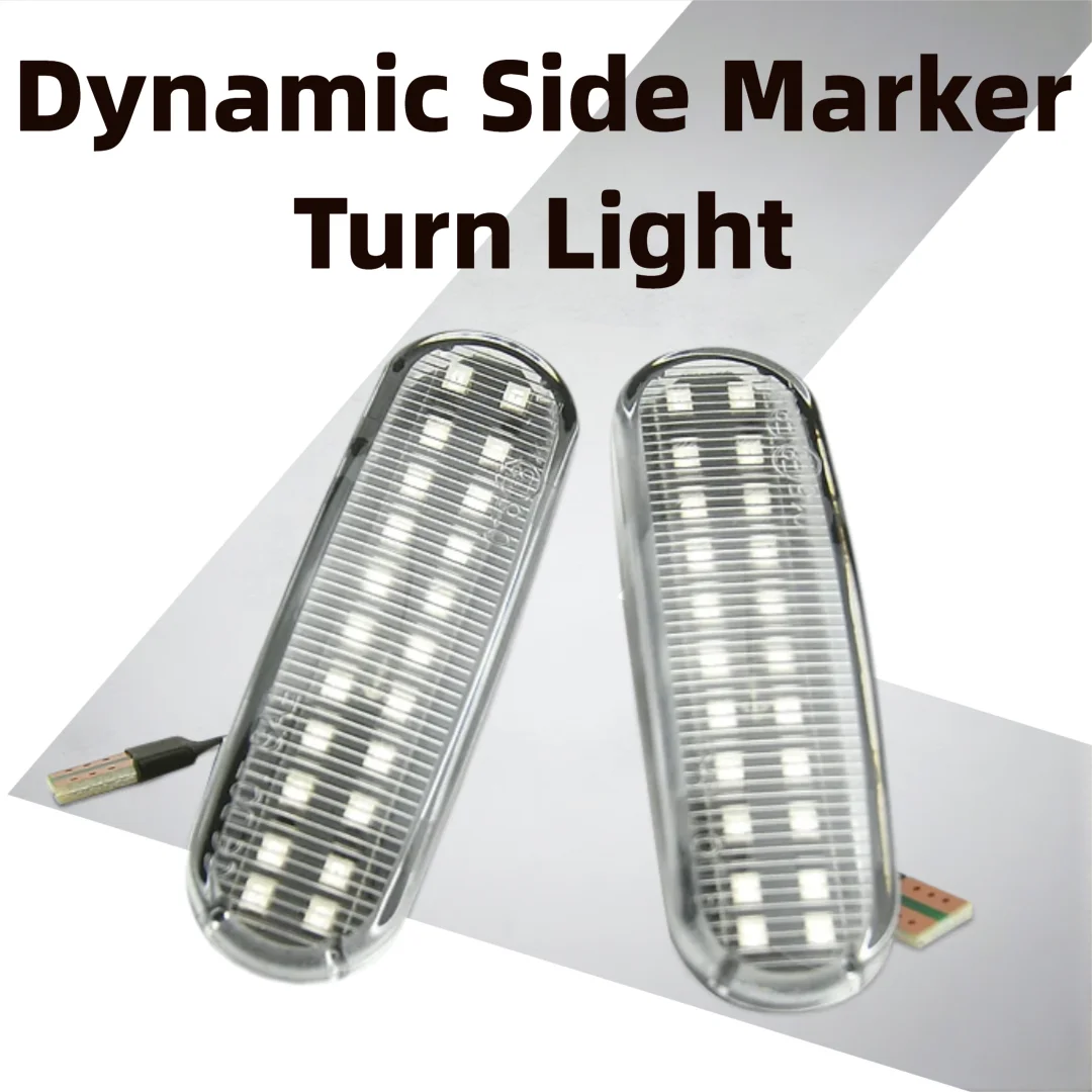 2X Fit FOR Fiat Doblo I Estate 119  223) 2001.03-2019 Dynamic Smoke LED side marker light turn signal lamp