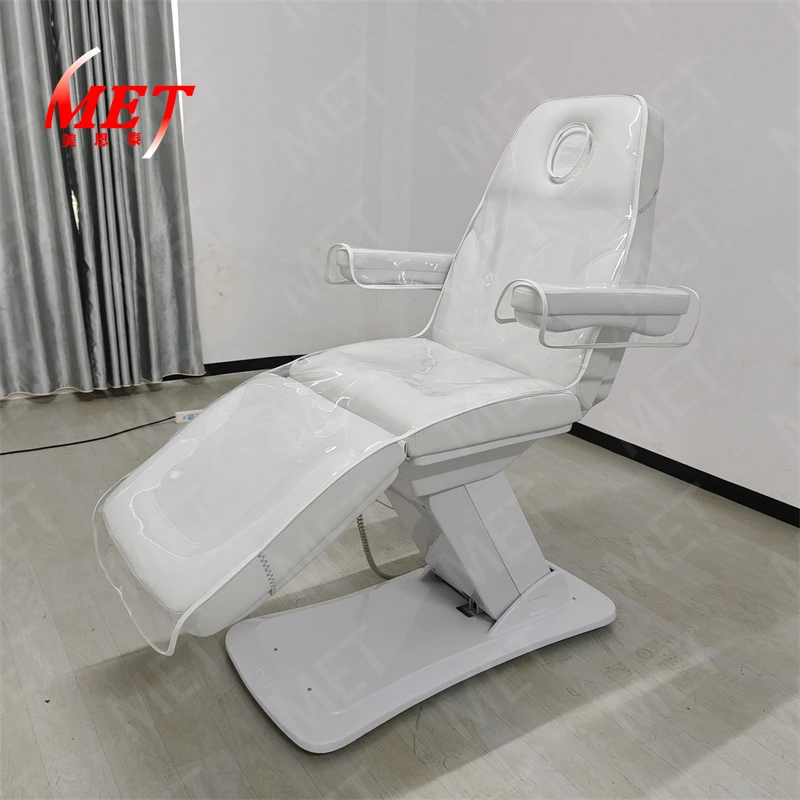 Wholesale Luxury Automatic Electric Beauty Bed PU Leather Message Tattoo Eyebrow Facial Bed With Armrest Facialbed