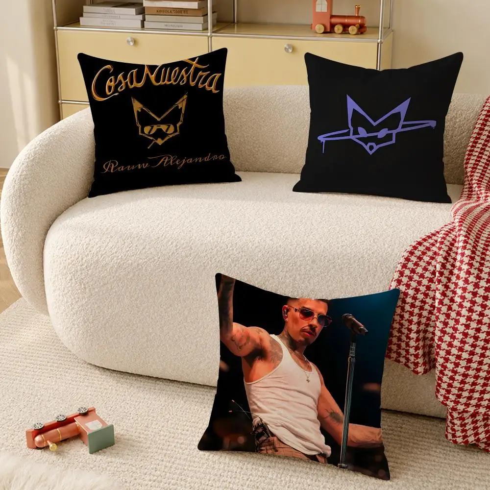 Rapper Singer R-rauw Alejandro Cushion Cover Wrinkle-Resistant Short Plush Cushion Covers Breathable Machine-Washable