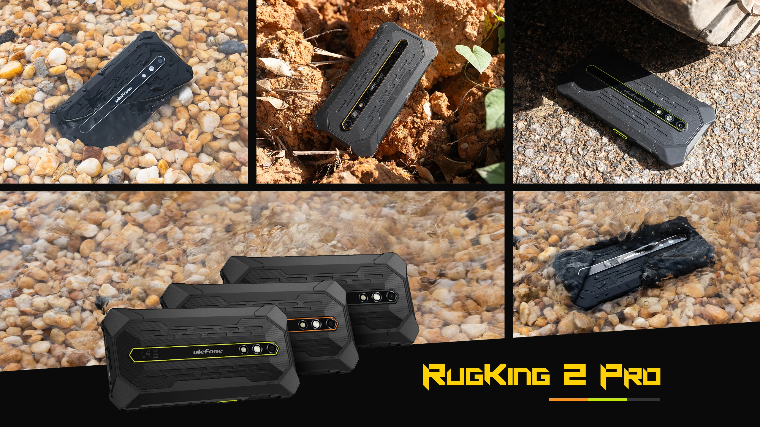 Ulefone RugKing 2 Pro 4G AI Rugged 6GB RAM+128GB ROM Android 15 NFC 5.45 " OTG IP69K&IP68 Mobile Phone 4550mAh Global