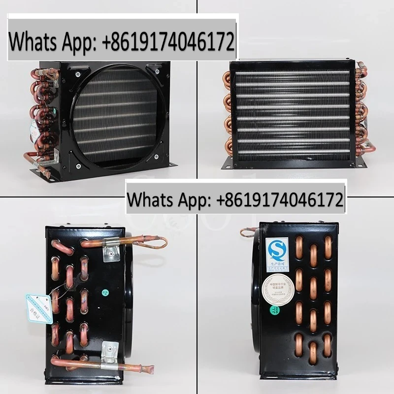 1 Uds Keweili condensador pequeño tubo de cobre aleta de aluminio refrigerado por aire almacenamiento en frío radiador de calor 2HP FNA 2,8/13