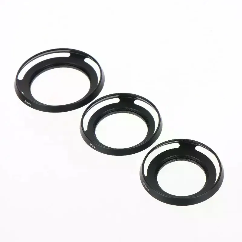 Metal Ultra-thin Hollow Wide-angle Lens Hood For Cameras 37 39 40.5 43 46 49 52 55 58 62 67mm Accessories Universal