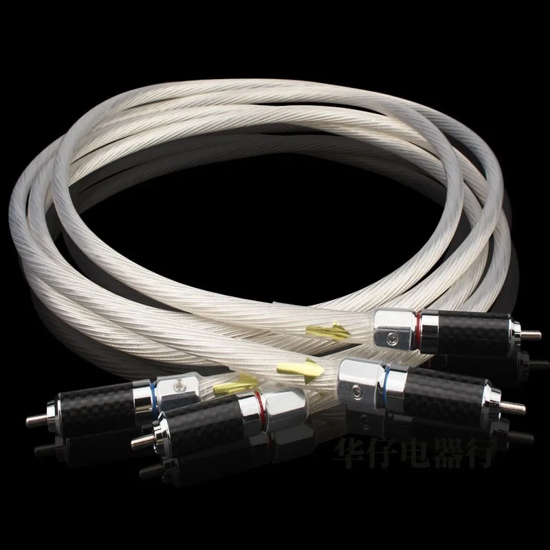 Dutch Sterling Silver 5NOCC Fever Speaker CD Player Audio Cable HIFI Dual RCA Sound Amplifier Signal Cable