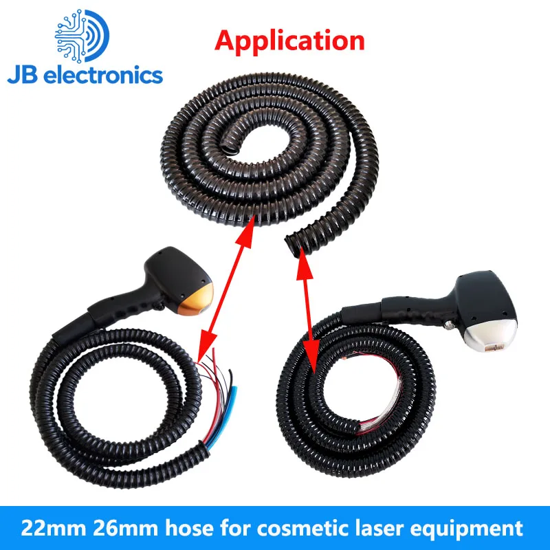 Black color 22mm 26mm hose for cosmetic laser equipment