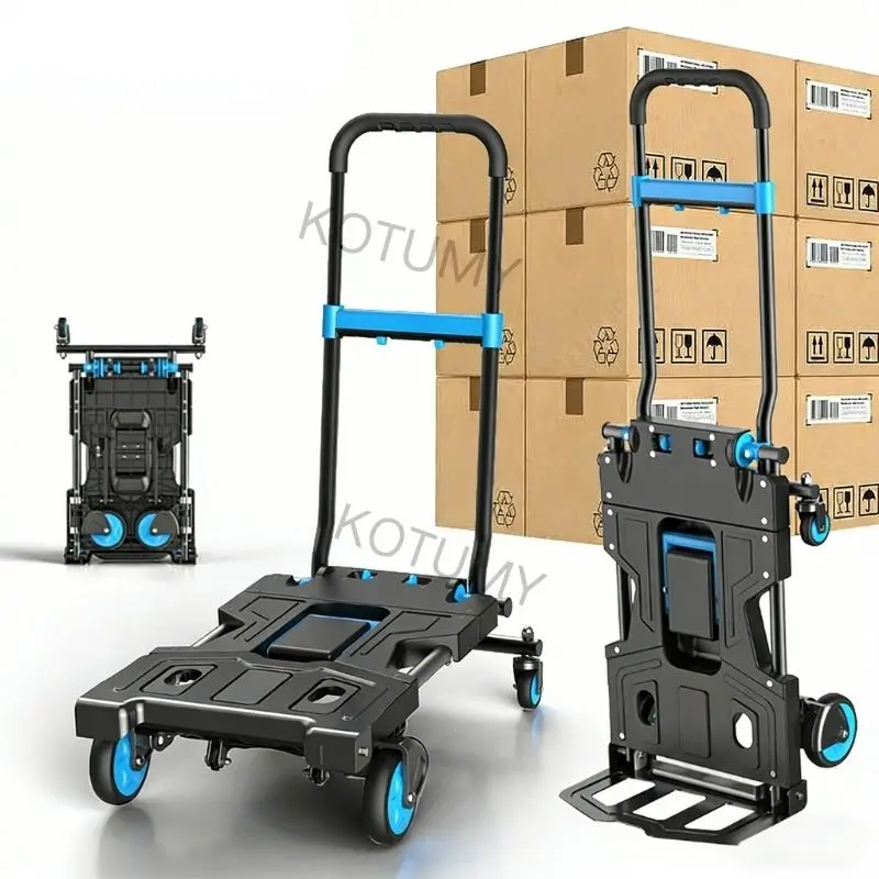 Heavy-Duty Folding Camping Cart Lightweight Collapsible Trolley for Supermarket Restocking & Grocery Runs