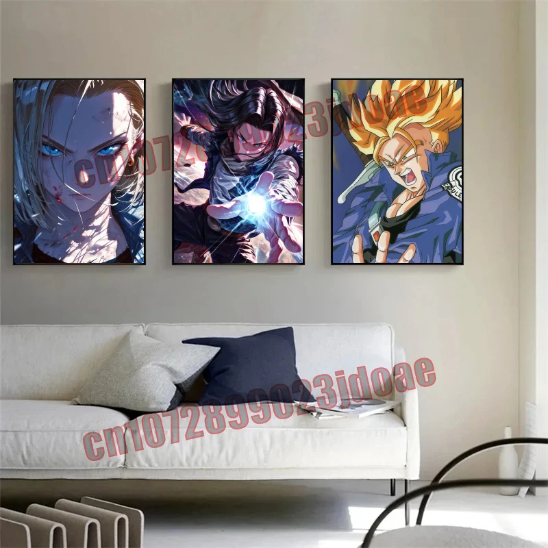 

Dragon Ball Goku Vegeta Trunks No. 18 Super Saiyan HD Creative Poster Quality Printing Canvas Painting Mural Children's Gifts