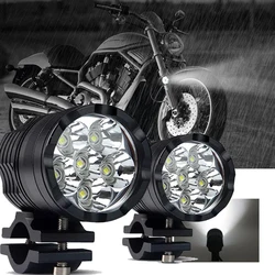 2pcs 60W LED Motorcycle Headlight Universal Moto Spotlight Additional Motorcycle LED Headlight Auxiliary 12V 24V Car Lamps