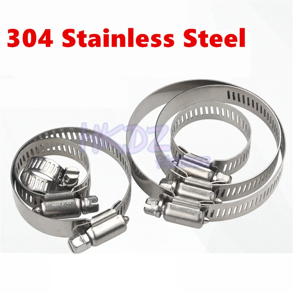 Hose Clamp Adjustable 6-900mm 304 Stainless Steel Worm Gear Hose Clip Hose Lock for Water Pipe Plumbing