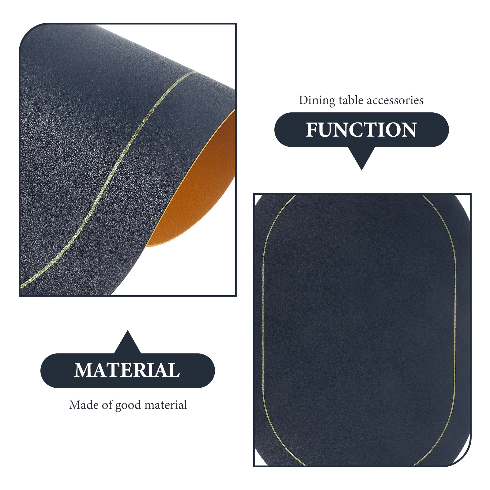 

6Pcs Heat Resistant PU Placemats Simple Design Dining Table Decor Insulation Protective Mats Heat Resistant Table Mat