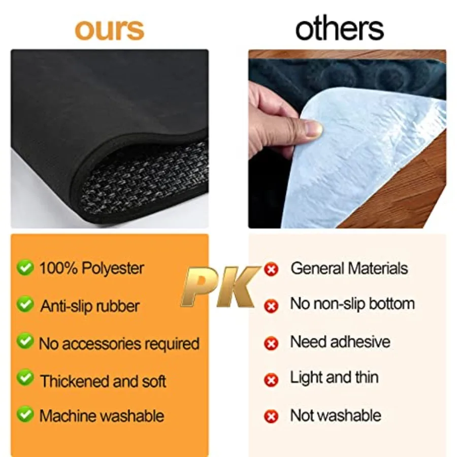 4 قطع سجادة معالجة الدرج للخطوات الخشبية مع دعم مطاطي غير قابل للانزلاق 100 سجاد أمان داخلي ناعم من البوليستر مع مقاومة للانزلاق #5