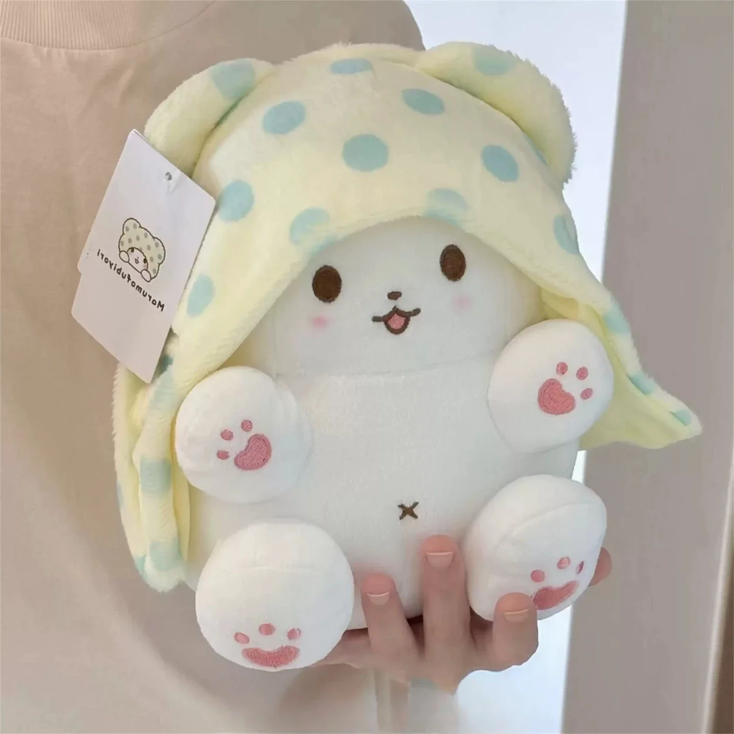 

Original Marumofubiyori Plush Toy Stuffed Animal White Bear Plushies Lovely Cartoon Japanese Style Doll Birthday Gifts Girl Kids