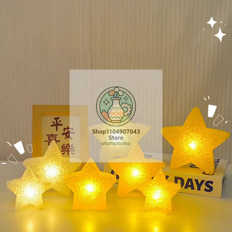 Star Handheld LED Light Plastic Star Shaped Night Light Anti-slip Band Light Lamp For Dance Performance Stage Photo Prop