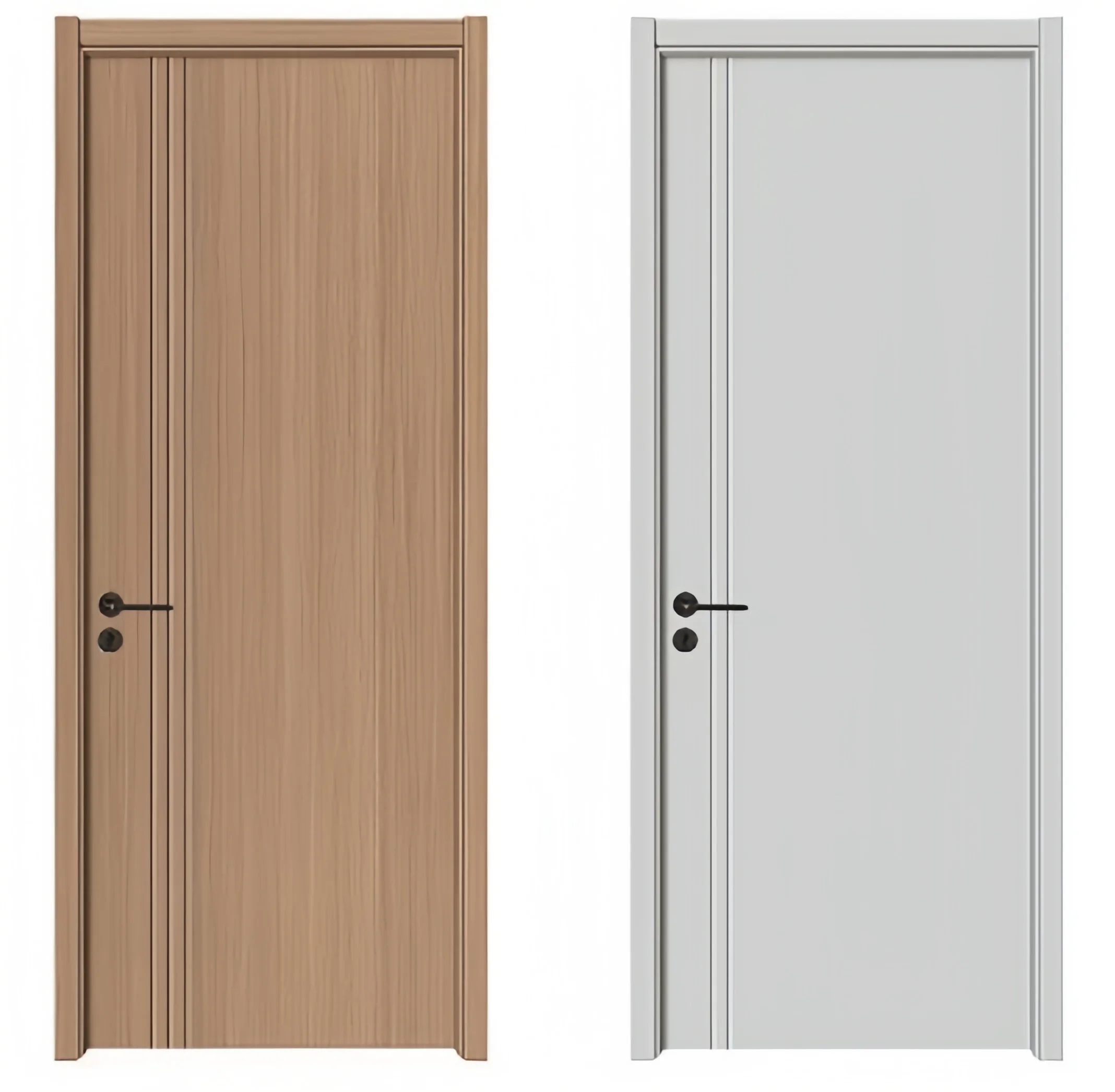 Customization Factory for Houses Painted  Interior Single Main Designs Wooden Pictures Wooden Doors for House Home Wood Doors