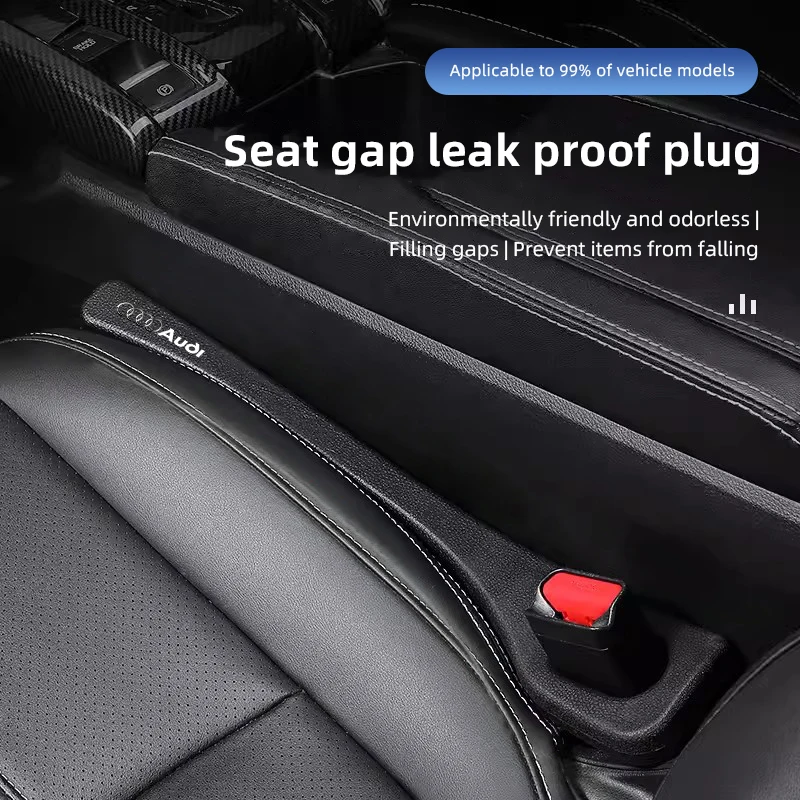 Car Seat Gap Filler Padding Side Seam Plug Leak Proof Fill Strip ForAudi Quattro Sline A3 A4 A6 A5 Q5 A1 Q7 Q3 Q2 Q8 A7 A8 TT S1