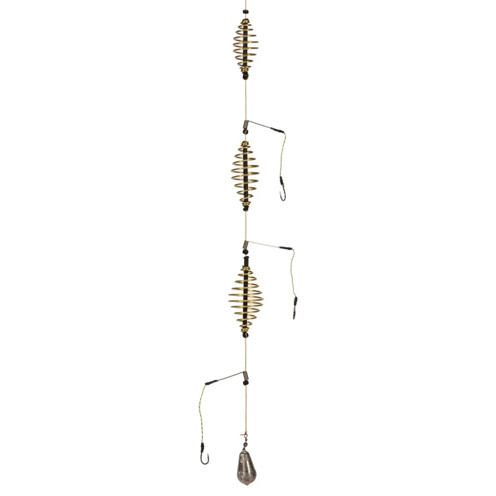 Jaula de señuelo Artificial, línea de PE amarilla + Metal, 15g/20g/25g/30g/35g/40g, 50cm, anzuelo de pesca, gran oferta