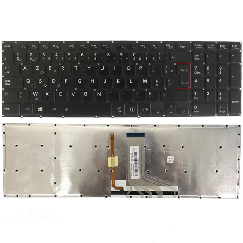 Imagem -02 - Teclado Retroiluminado para Satélite Toshiba Russo Francês Nós P50-a P50t-a P55-a P50-b P55t-a P70-a X70-a X70-a X70-b P75a Novo