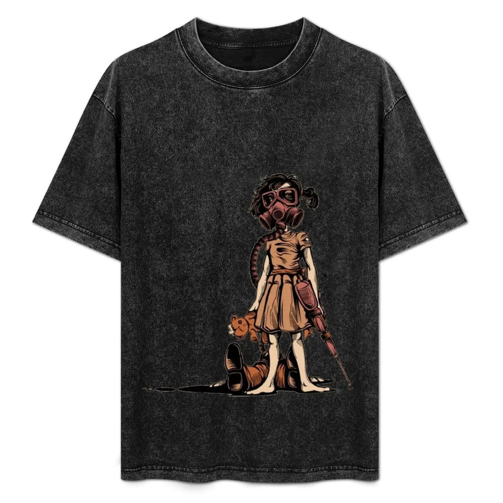 Little Sister Meets Post-Apocalyptic T-Shirt sweat cute clothes compression shirt men