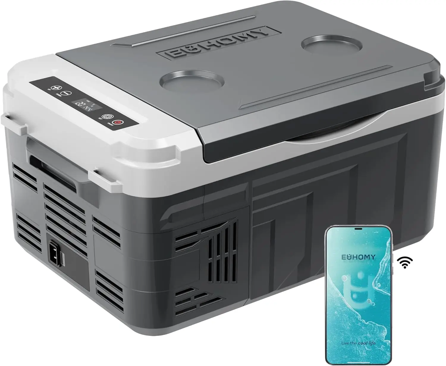 

Автомобильный холодильник 12 В, 10 л (12 кварт), компрессорный, с управлением через приложение, 12/24 В постоянного тока и 120-240 В переменного тока