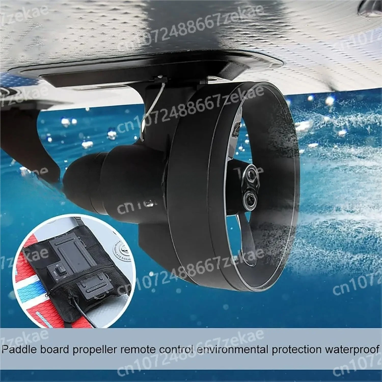 12V SUP Surfboard Underwater Thruster 216W/288W Kayak Tail Fin Propeller 1.5-2H Battery