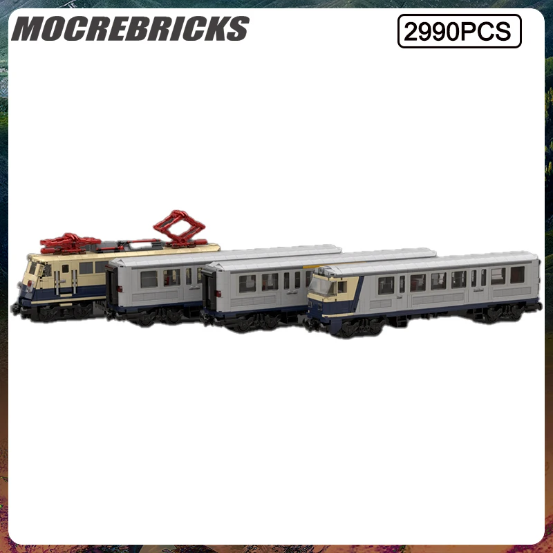 MOC Building Blocks Series City Locomotive Complete Set Of Federal Railway Legendary Train DIY Educational Model Bricks Kid Toys