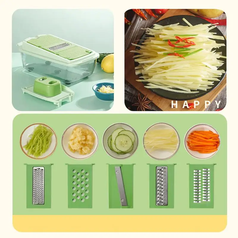 5-in-1 multi-function vegetable cutter Food Chopper Vegetable Easy use handle Slicer Dicer Cut Anti-slip base Home Kitchen Items