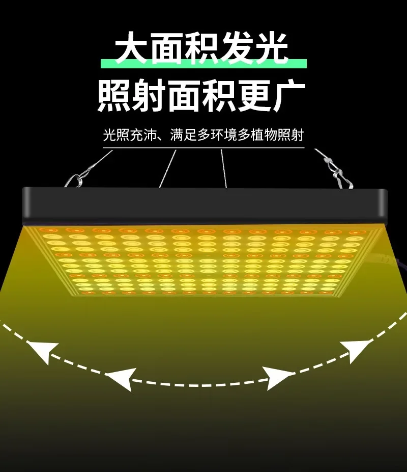 Lumière de croissance des plantes à LED, lumière de remplissage succulente, anti-jambes, lumière de plantation de fleurs végétales, noir, savoir chaud