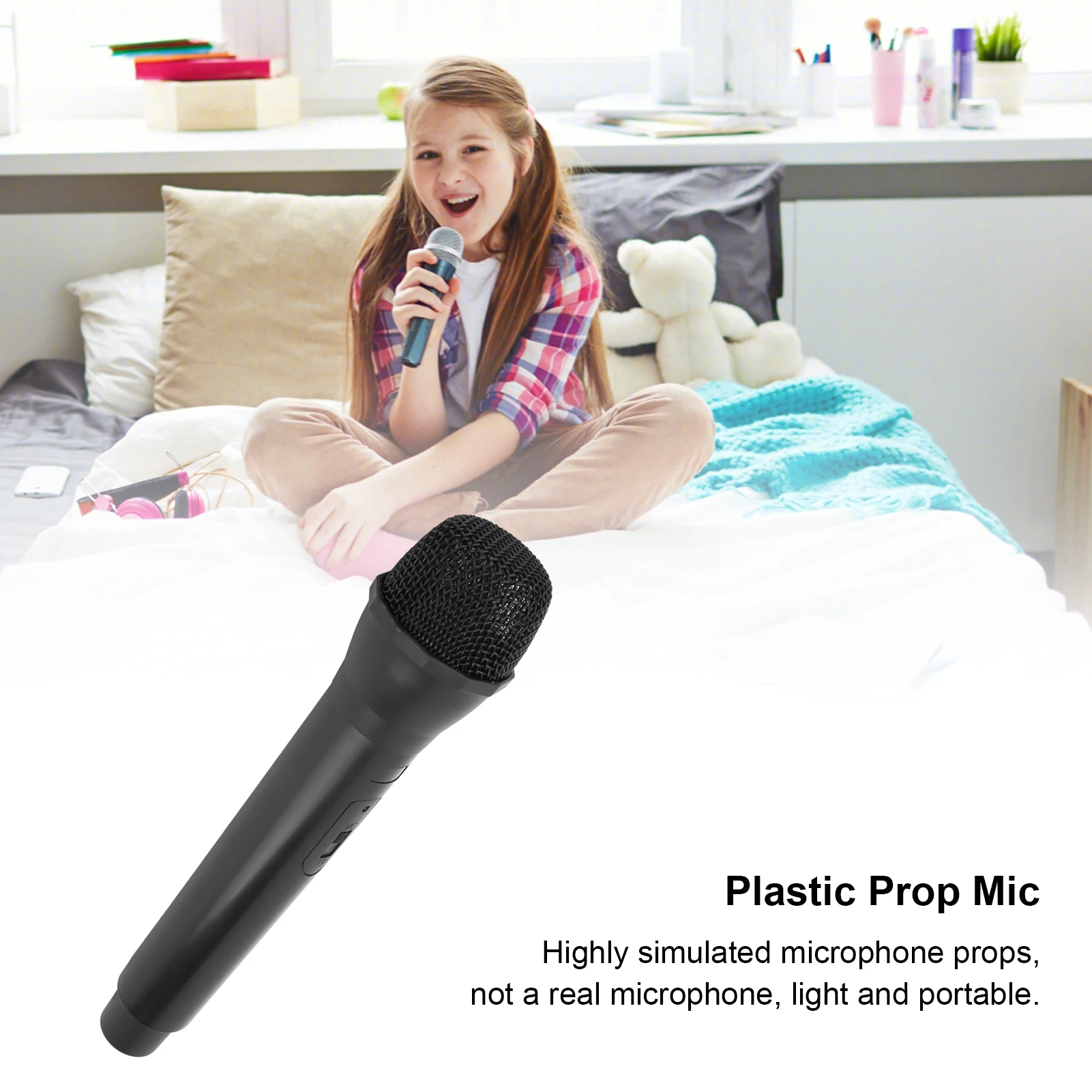 Realistic Prop Microphone for Karaoke Dance Shows Practice Microphone Prop for Karaoke Fake Microphone for Karaoke