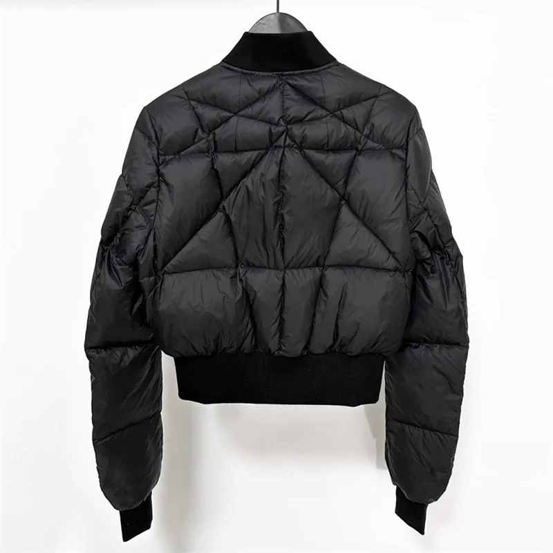 Dames winterjas 2025 Nieuwe single-breasted slim fit korte donsjas witte eendendons gevulde donsjassen y2k warme dikke jas