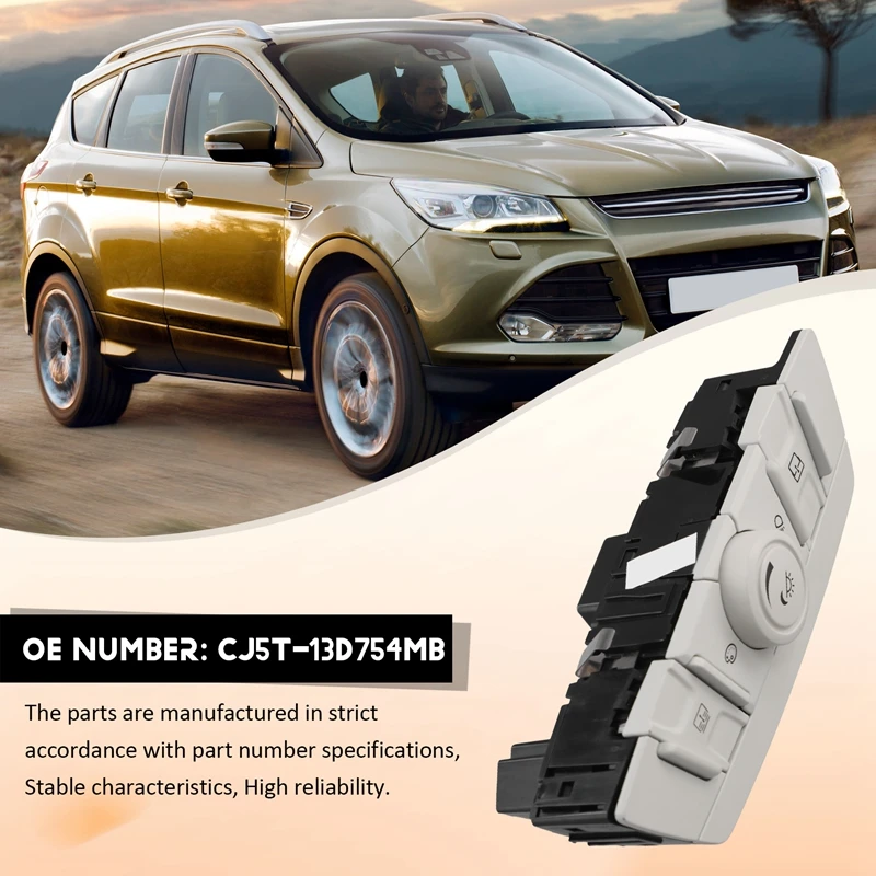 

KG1-jFor Ford Kuga 2013 Overhead Console Light Control Switch 4 Switches Sunroof Switch with Knob