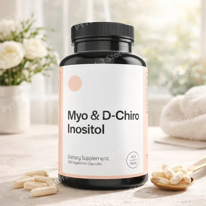 Women Myo & D-Chiro Inositol Capsule Daily Nutrition Supplements for Hormonal Balance and Ovarian Health Support 120 Count