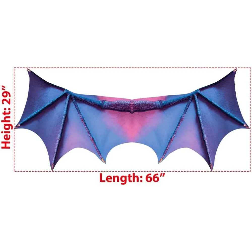 2025 Carnaval Adulto Halloween Mujer Alas de cuerno de dragón Verde Púrpura Accesorios de cosplay para fiesta