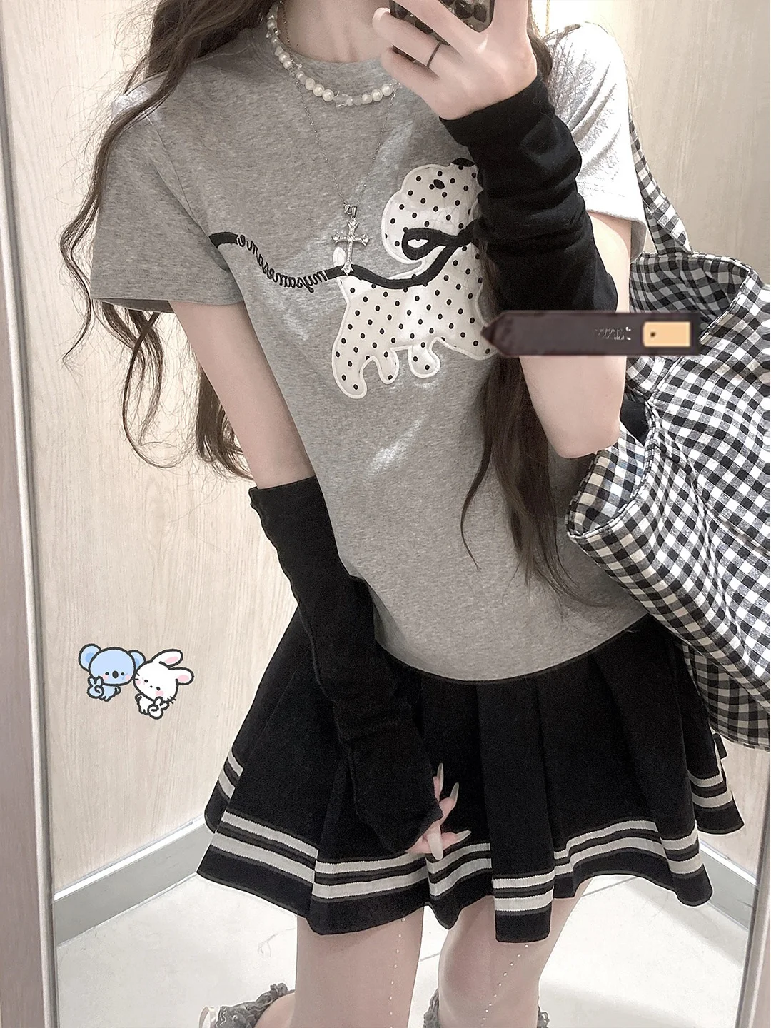 Slimming High Waist Black Pleated Skirt Women's A-Line  Skirt Summer 2026 Trendy Striped Half-length Korean Style Commute