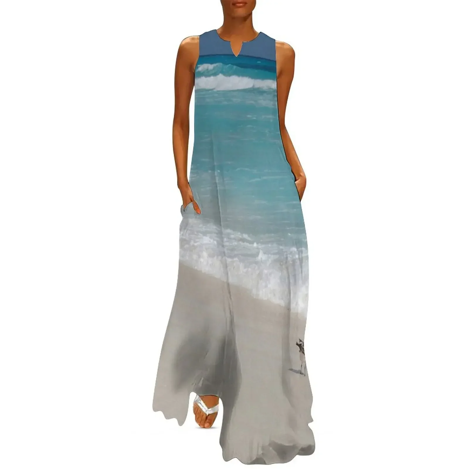 

Carribean sea, Cancun 5 Long Dress loose women's dress women's clothing korea stylish women's summer jumpsuit Dress