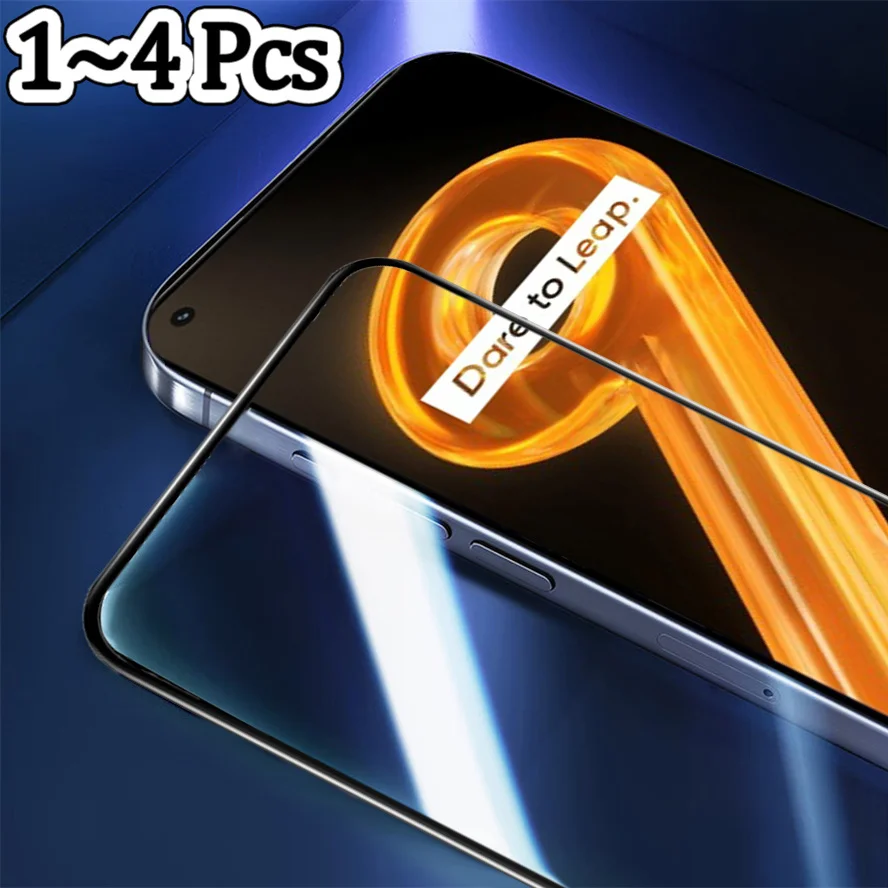 1~4 Pcs, Protective Glass for Realme9 9i 9Pro+ Glass Realmi 9 Screen Protector Realme 9 Pro Protective Film Realme 9 5G OPPO Realme 9 Pro Plus Tempered Glass Film Realmi 9i Glass