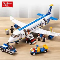 463Pcs City Airport Airbus Aircraft Airplane Plane Brinquedos Avion Model Building Blocks Bricks Educational Toys for Children