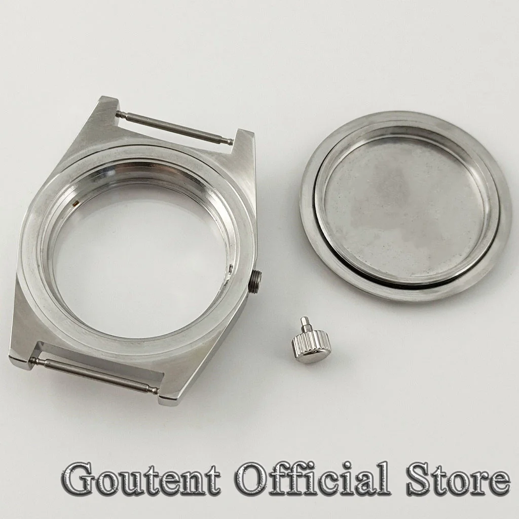 Goutent 38mm Flat Sapphire Glass/Dome Coated Glass Watch Case Fit ETA2824 PT5000 ST2130 NH35 NH36 Automatic Movement