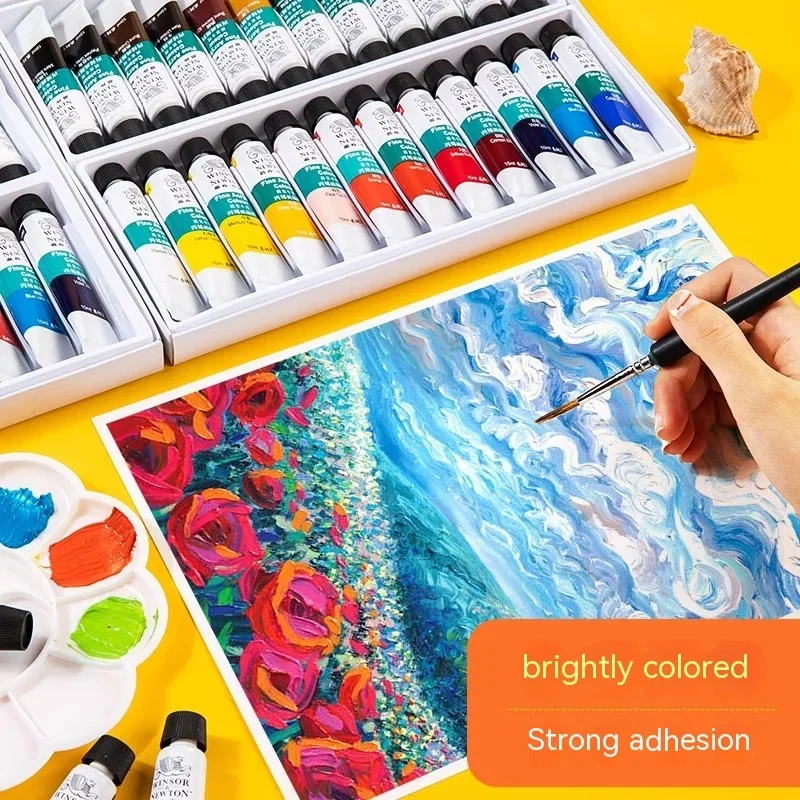 WINSOR&NEWTON Acrylic Paint Set 12/36 Colors Craft Paint for Fabric/Clothing/Nail/Canvas/Rock Painting Drawing Set Art Supplies