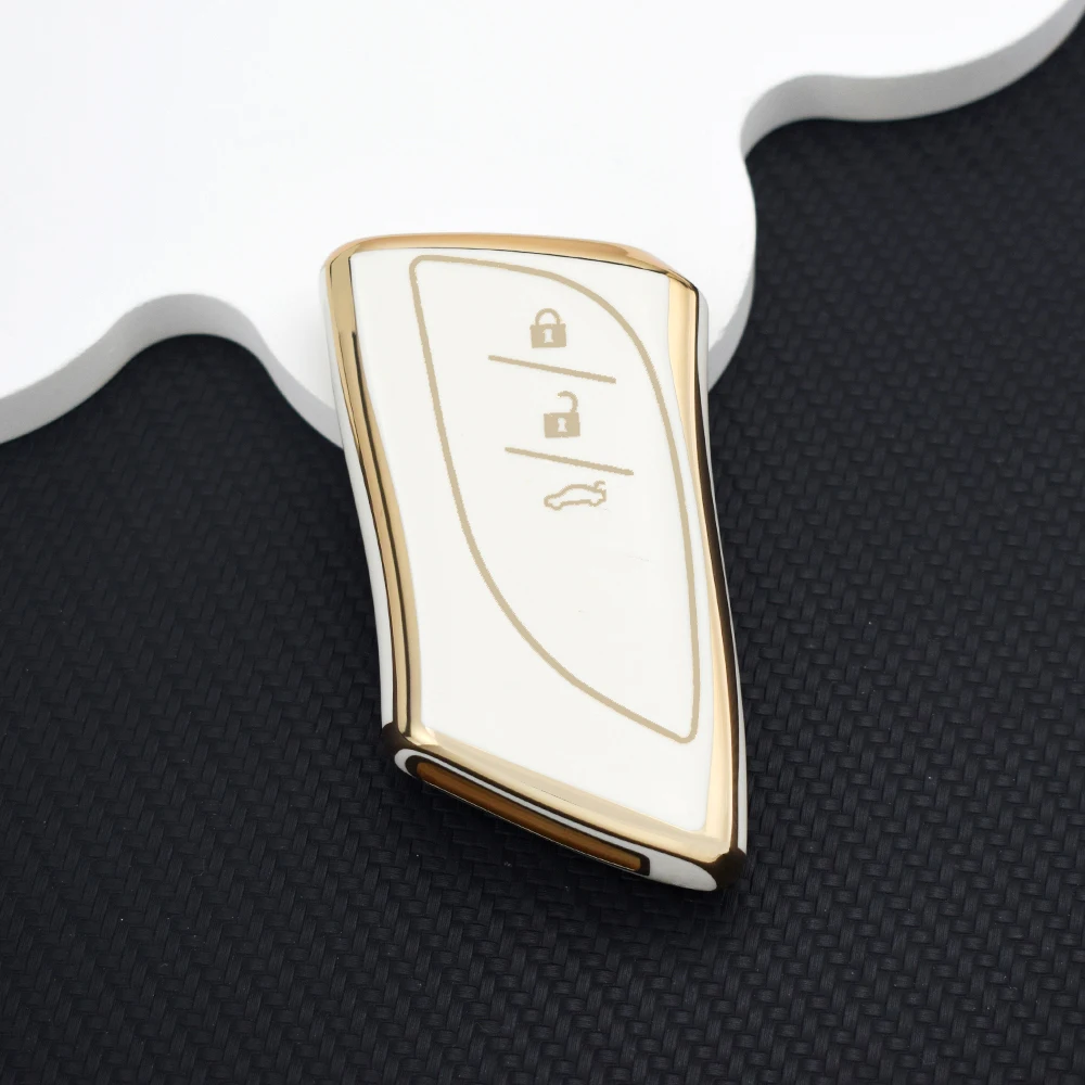 3 Buttons TPU Car Key Fob Case Cover for Lexus ES LS NX RX UX TX GX RZ LX 250 250h 300h 300e 350 450h 500 550 Keychain