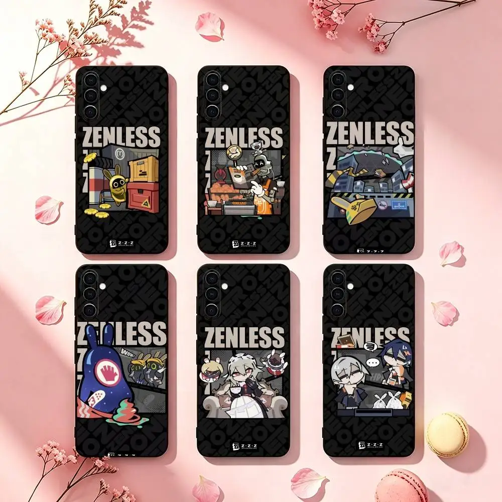 Game ZZZ Zenless Z-Zone Zero Phone Case Black Silicone Soft For Samsung Galaxy A73,A72,A71,A70,A53,A52,A51
