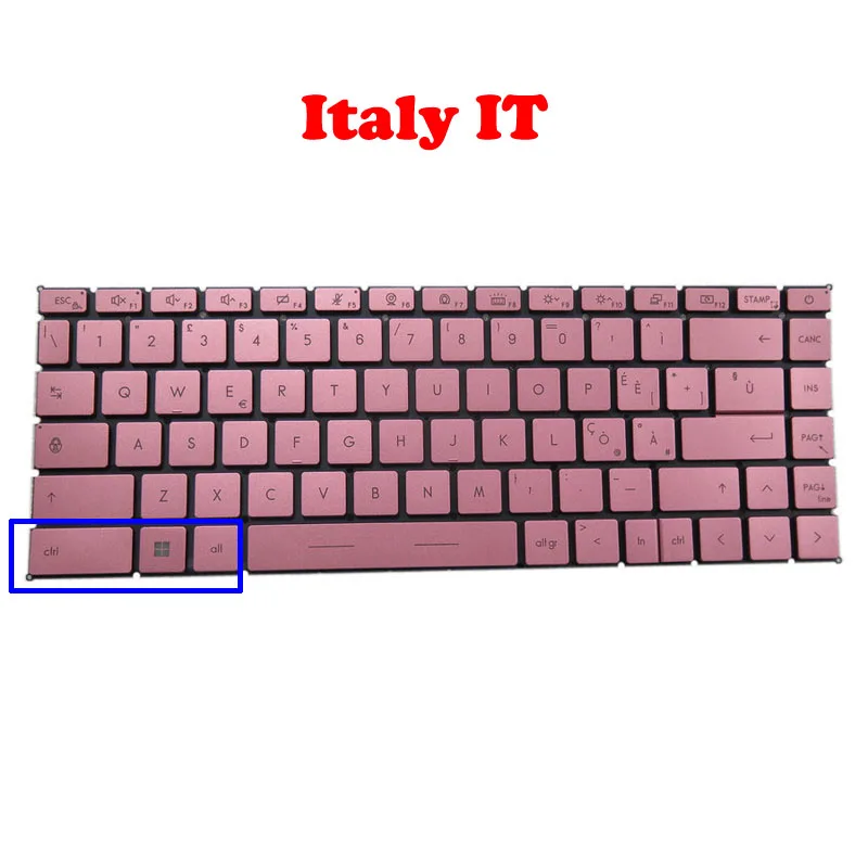 Laptop Backlit Keyboard For MSI V194222FK2 IT S1N-3EIT811-SA0 S1N3EIT811SA0 Big ctrl Italy IT Pink Without Frame New