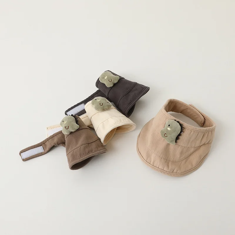 

Cute Dinosaur Kids Empty Top Sun Hat Outdoor Sunshade Duckbill Cap 1-5Year Boys Girls Baby Visors Cartoon Children Baseball Hats