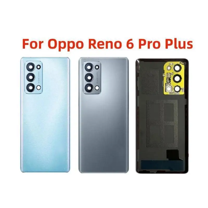 

Оригинальное заднее стекло для Oppo Reno 6 Pro Plus Reno6 Pro + задняя крышка батарейного отсека, задняя крышка фотоэлемента для Reno 6 Pro Snapdragon